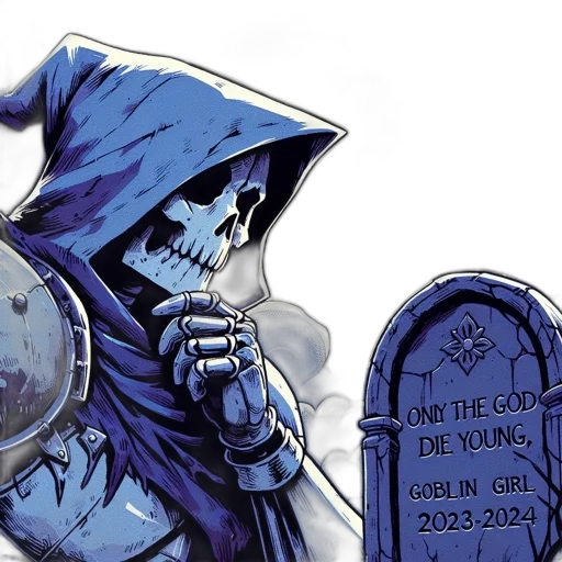 comic book art, concept art, blue, skeletal transparent PNG cut-out