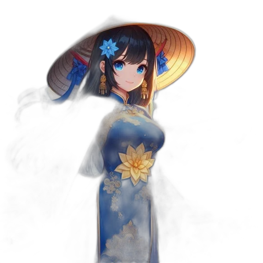 dress, flower, staff, crown transparent PNG cut-out