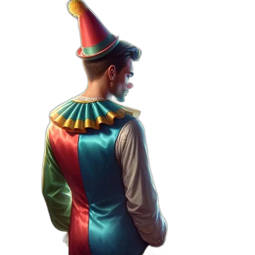 crown, hat, staff, jacket transparent PNG cut-out