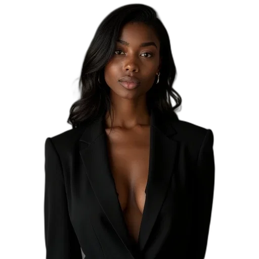 jacket, dress, jewelry, staff transparent PNG cut-out