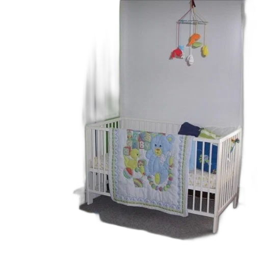 furniture, baby, nursery, green transparent PNG cut-out