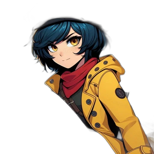 jacket, staff, weapon, face transparent PNG cut-out