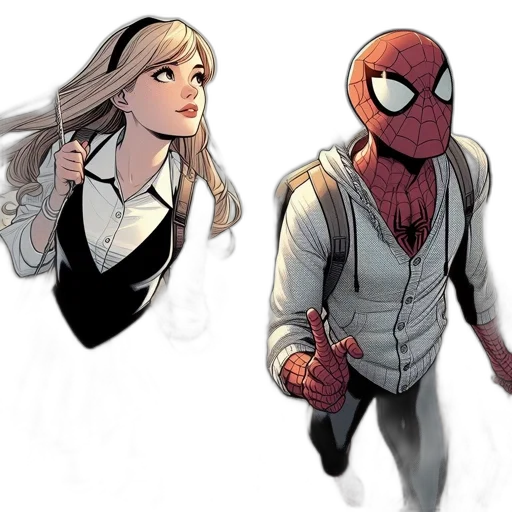 comic book art, concept art, cartoon, fantasy art transparent PNG cut-out