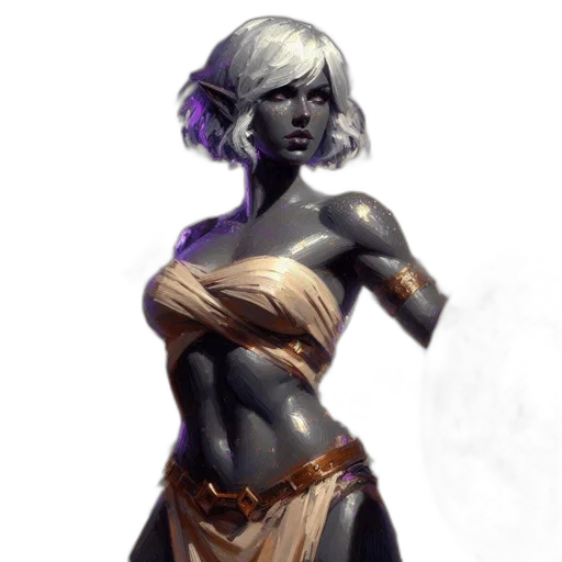 dress, concept art, fantasy art, comic book art transparent PNG cut-out
