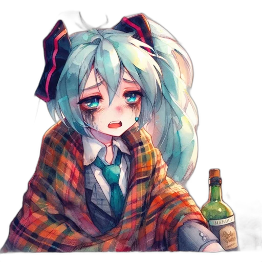 bottle, jacket, robot, creature transparent PNG cut-out