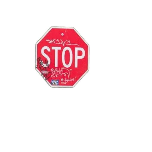 stop, sign, graffiti, stands transparent PNG cut-out