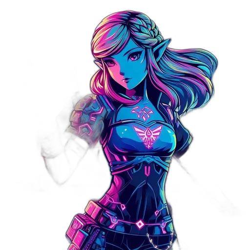 dress, robot, jacket, cyberpunk transparent PNG cut-out