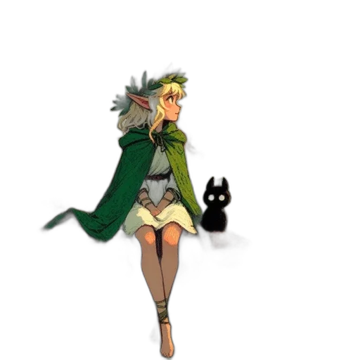 staff, dragon, dress, creature transparent PNG cut-out