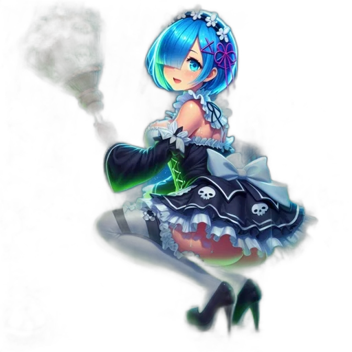 weapon, dress, robot, staff transparent PNG cut-out