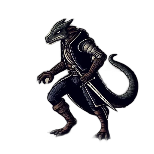 dragon, creature, staff, animal transparent PNG cut-out
