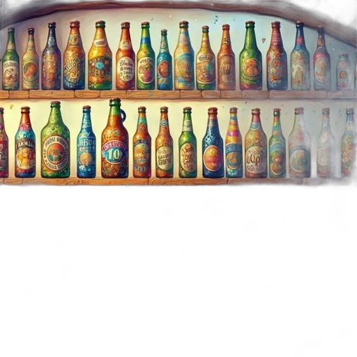bottle, food, furniture, crown transparent PNG cut-out
