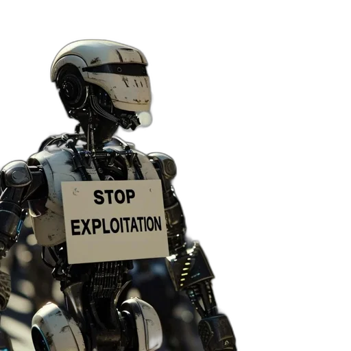 robot, 3d render, concept art, cyberpunk transparent PNG cut-out