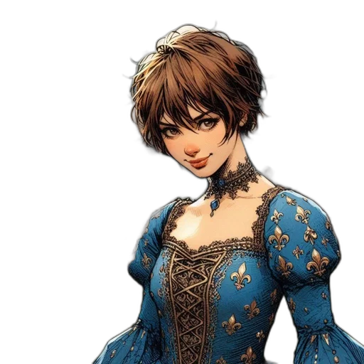 dress, face, concept art, fantasy art transparent PNG cut-out