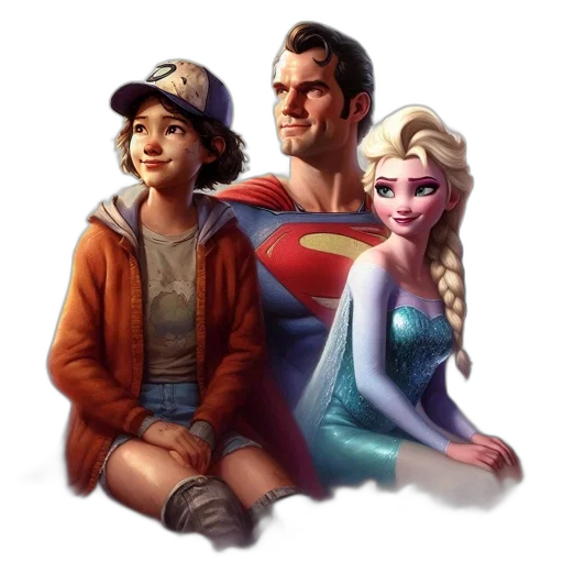 comic book art, concept art, watercolor, fantasy art transparent PNG cut-out