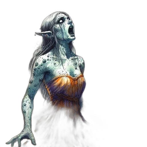 creature, dress, concept art, fantasy art transparent PNG cut-out