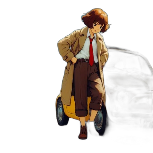 car, jacket, robot, concept art transparent PNG cut-out