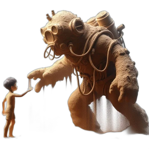 robot, creature, weapon, mask transparent PNG cut-out