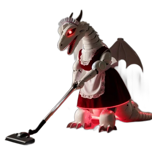 dragon, staff, creature, animal transparent PNG cut-out