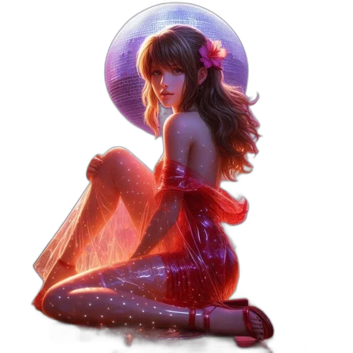 dress, fantasy art, concept art, comic book art transparent PNG cut-out