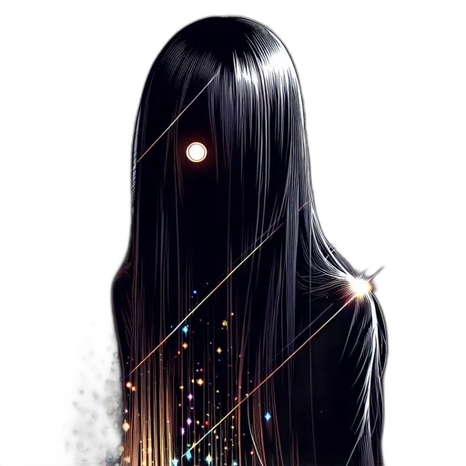 hair, mask, dress, creature transparent PNG cut-out