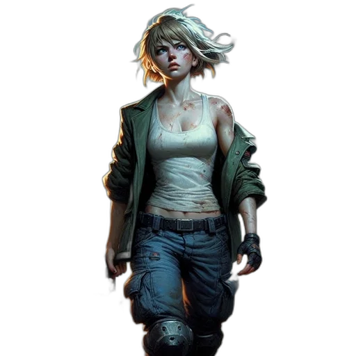 jacket, concept art, comic book art, cyberpunk transparent PNG cut-out