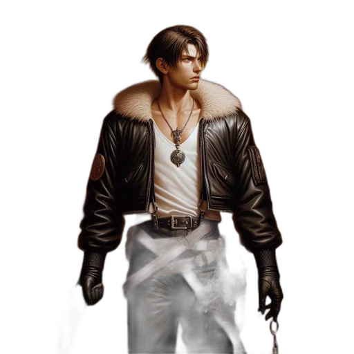 jacket, weapon, concept art, comic book art transparent PNG cut-out