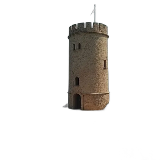 building, crown, staff, robot transparent PNG cut-out