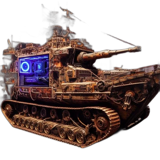 robot, weapon, car, concept art transparent PNG cut-out