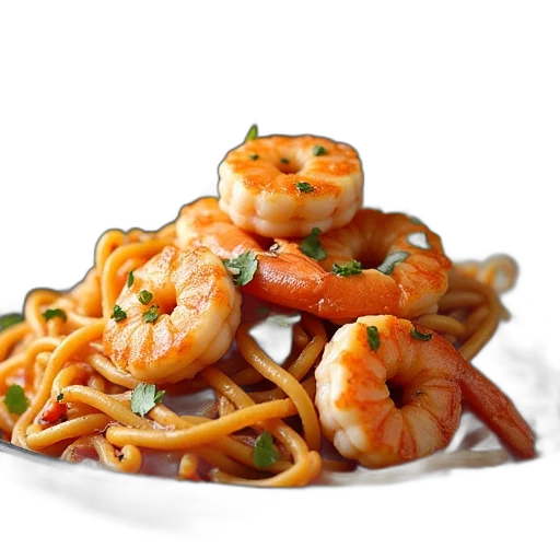 food, 3d render, photorealistic, shrimp transparent PNG cut-out