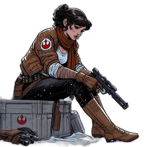weapon, jacket, comic book art, concept art transparent PNG cut-out