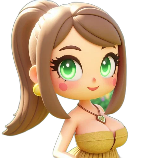 jewelry, staff, face, 3d render transparent PNG cut-out