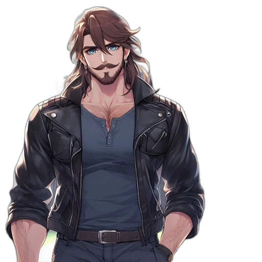 jacket, concept art, anime, pixel art transparent PNG cut-out
