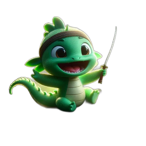 dragon, staff, creature, animal transparent PNG cut-out