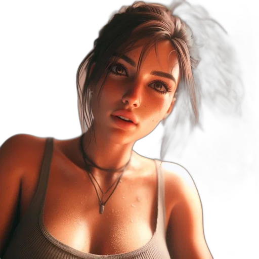 face, dress, jewelry, weapon transparent PNG cut-out