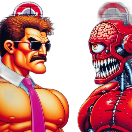 comic book art, pixel art, concept art, 3d render transparent PNG cut-out