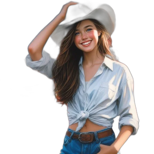 hat, jacket, jewelry, photorealistic transparent PNG cut-out