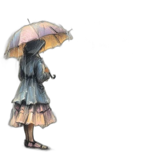 umbrella, dress, hat, jacket transparent PNG cut-out
