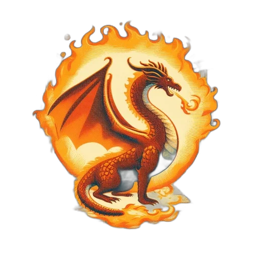 dragon, staff, fantasy art, concept art transparent PNG cut-out