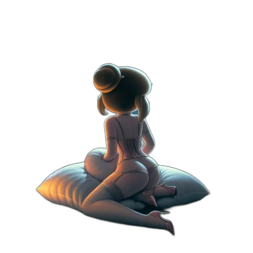 dress, crown, hat, staff transparent PNG cut-out