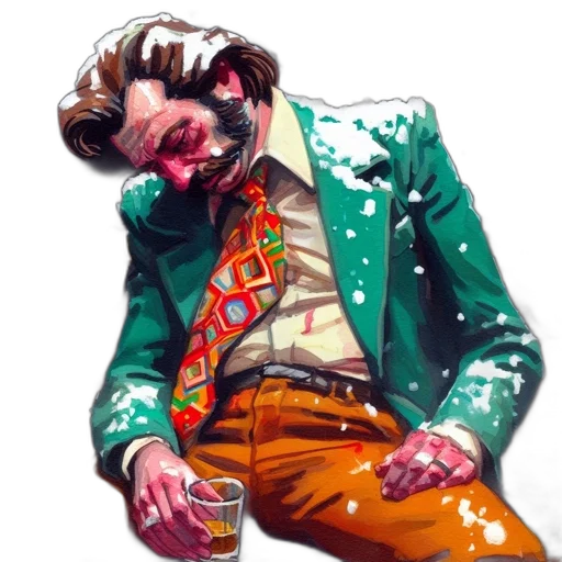 jacket, face, comic book art, concept art transparent PNG cut-out