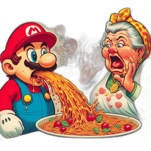 food, concept art, pixel art, comic book art transparent PNG cut-out