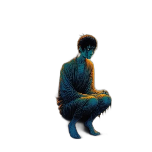creature, dress, hair, jacket transparent PNG cut-out