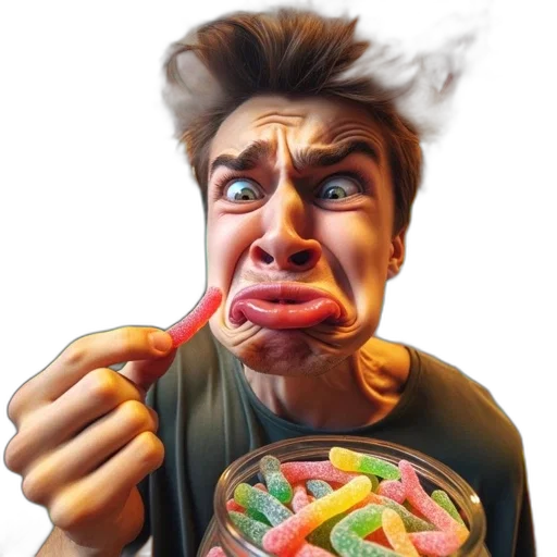 food, face, photorealistic, 3d render transparent PNG cut-out