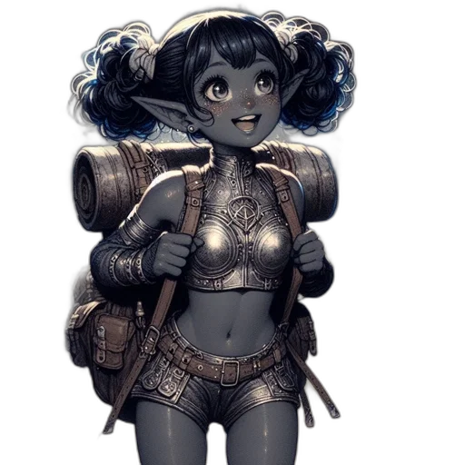 robot, staff, concept art, fantasy art transparent PNG cut-out