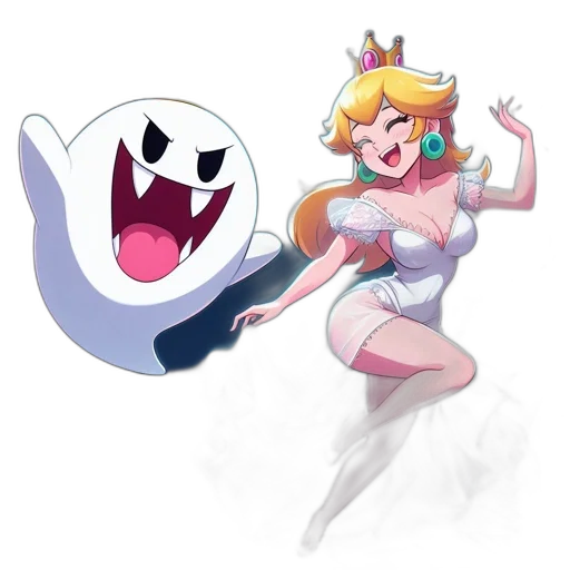 crown, dress, staff, creature transparent PNG cut-out