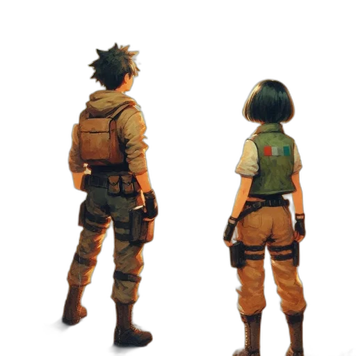weapon, jacket, concept art, pixel art transparent PNG cut-out