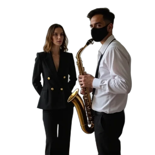 jacket, staff, mask, dress transparent PNG cut-out