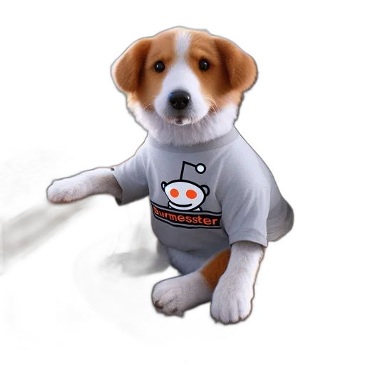 staff, animal, 3d render, dog transparent PNG cut-out