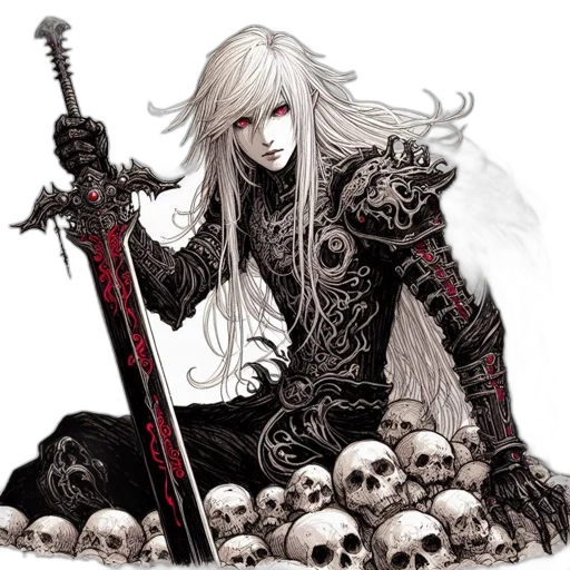 sword, weapon, staff, fantasy art transparent PNG cut-out