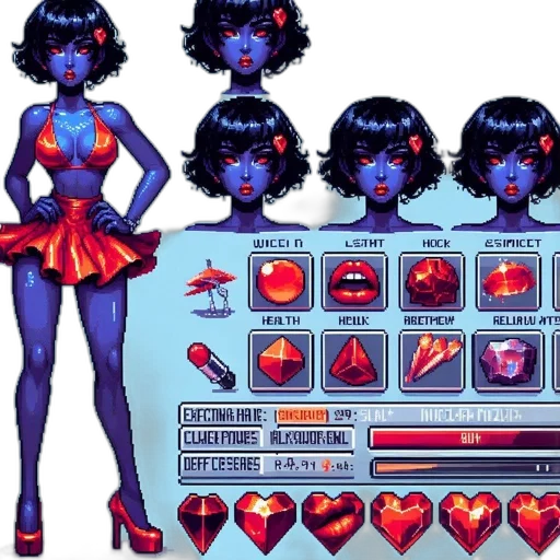 weapon, pixel art, concept art, vaporwave transparent PNG cut-out